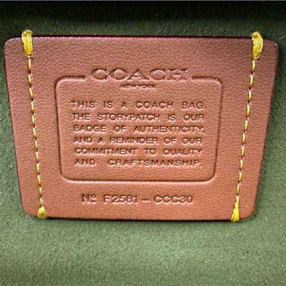 Coach Olive Green Leather Empire Carry All Shoulder Bag (NWOT) - Picture 14 of 16